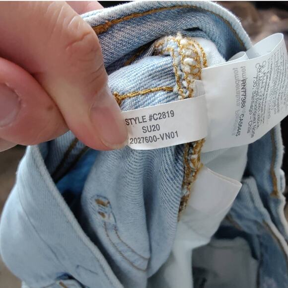 Madewell Sz 28 Perfect Vintage Jeans High Rise Tapered Denim Light Wash C2819 - Picture 7 of 9